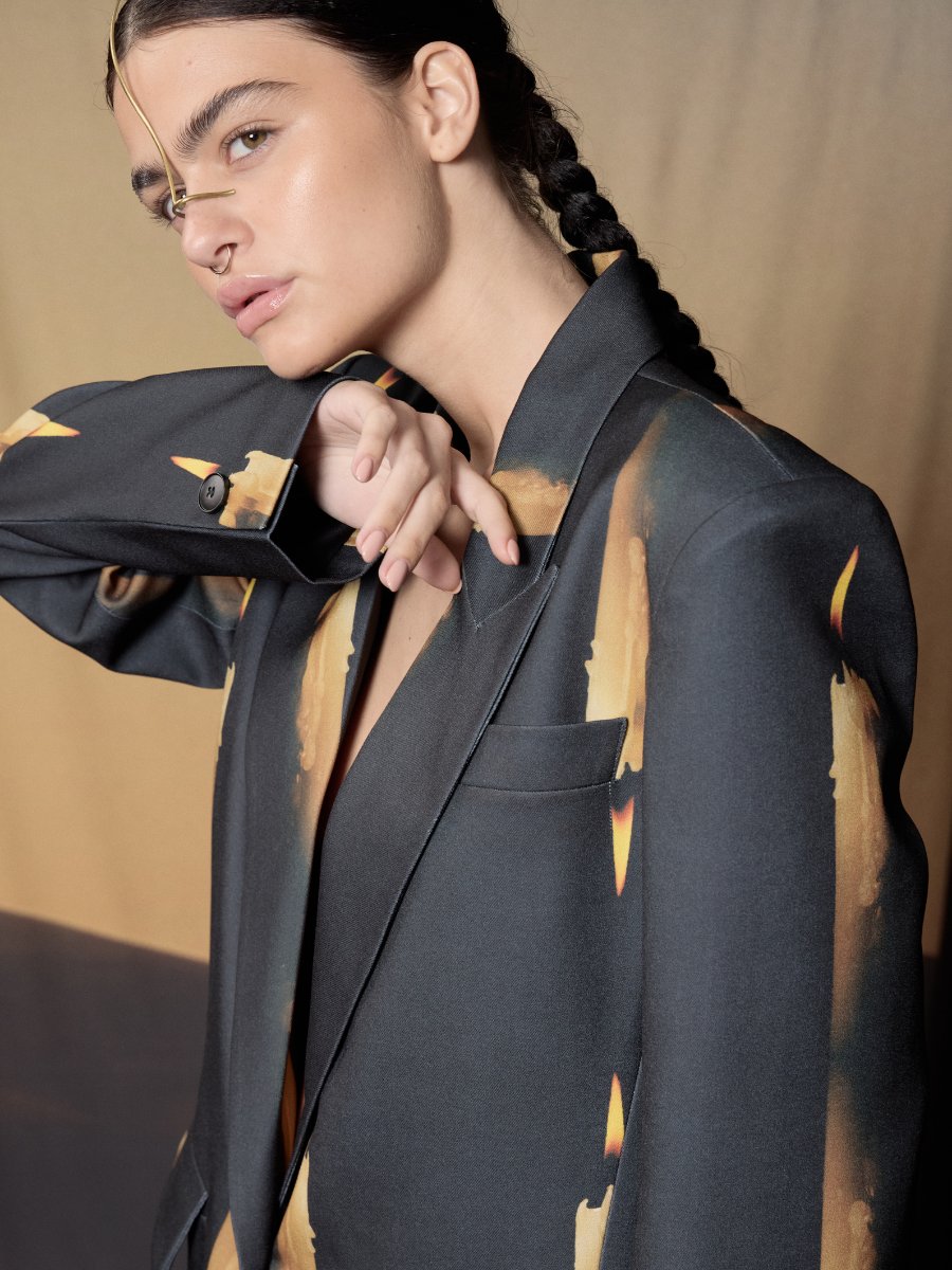 Long Oversized Blazer - Candles