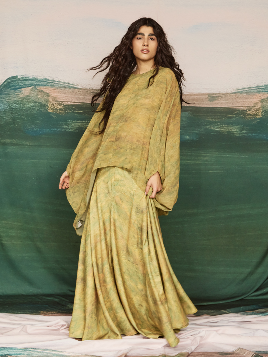 Oversized Blouse - Yellow Texture