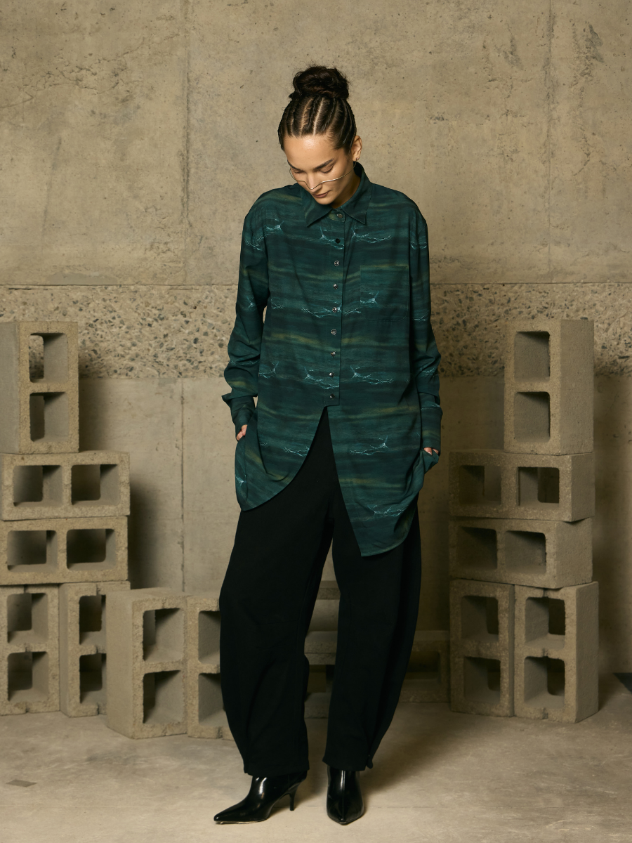 Asymmetric Tunic - Deep Sea