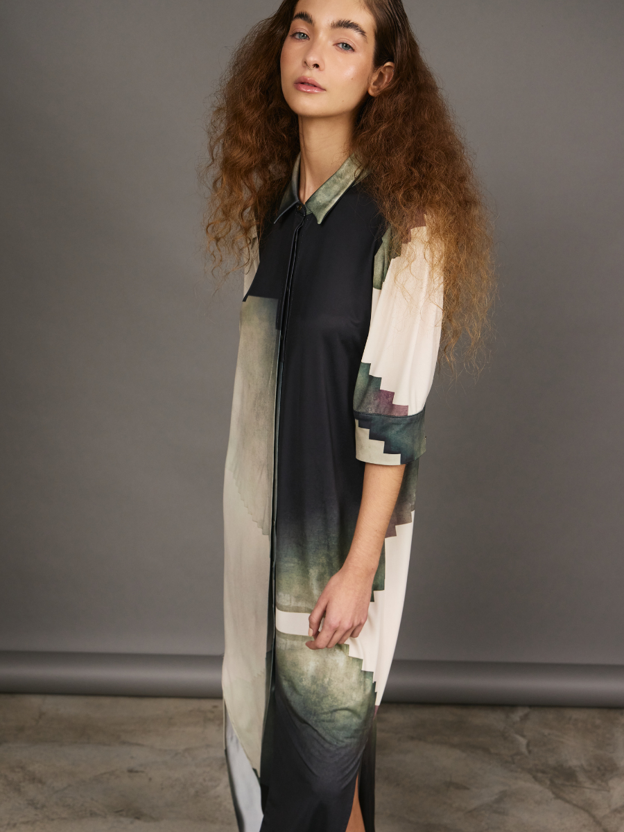 Pleated-Sleeve Blouse - Infinite Stairs