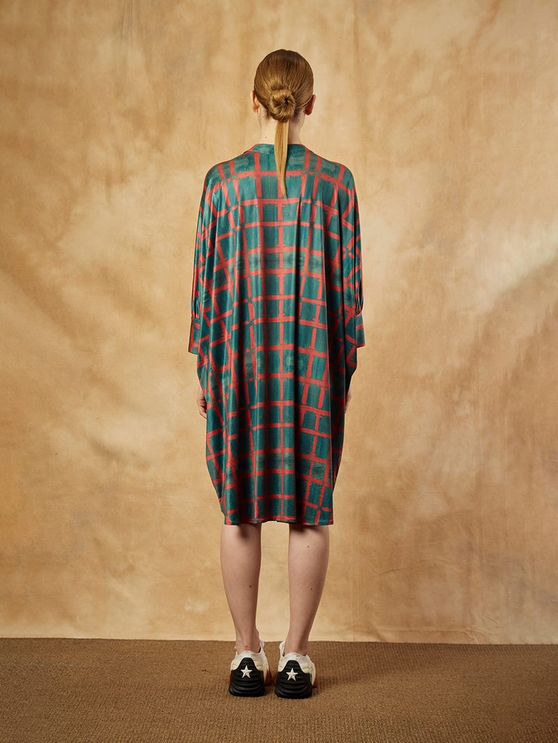 SQUARE BLOUSE - RED CHECK