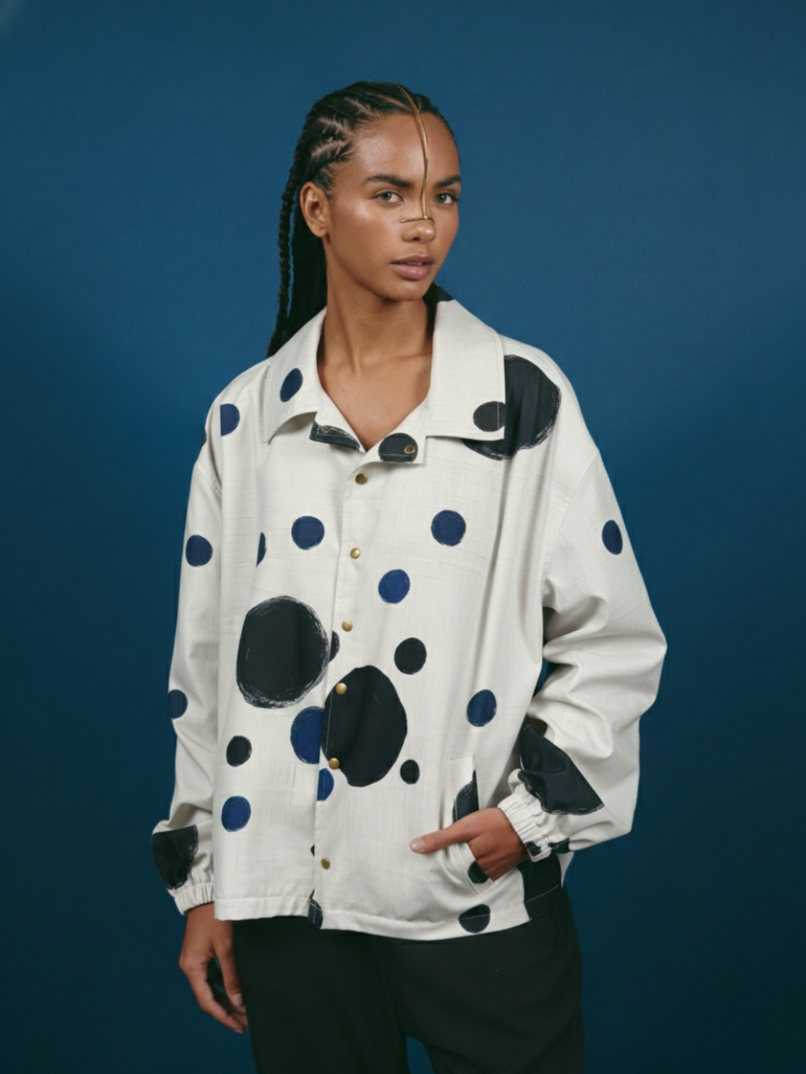 Windbreaker Jacket - Dark Dots