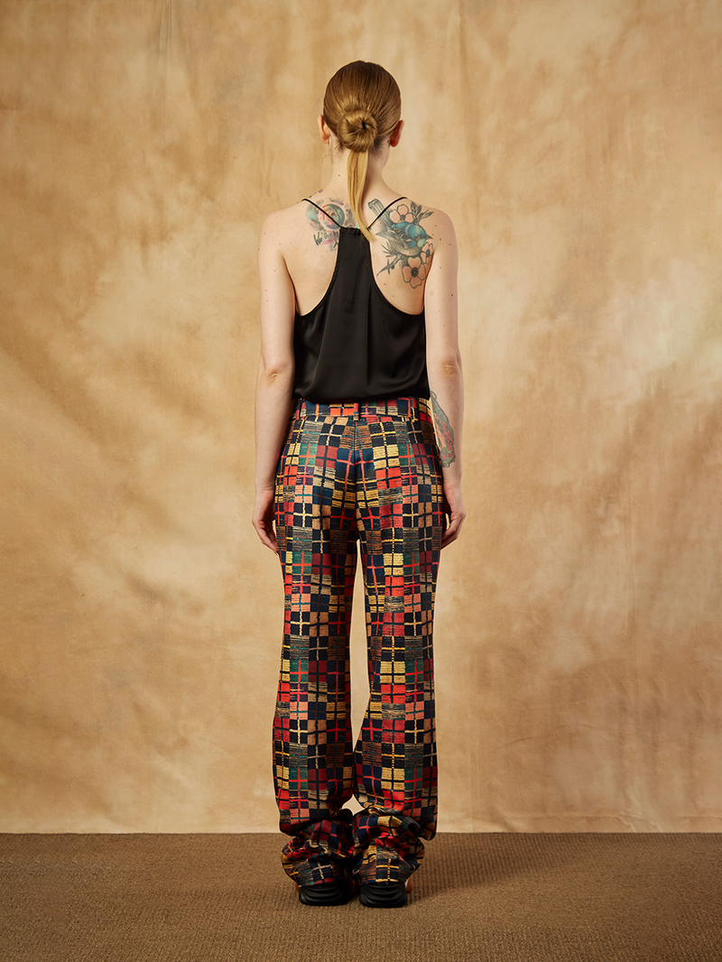 FLARE PANTS - MULTIPLE CHECK