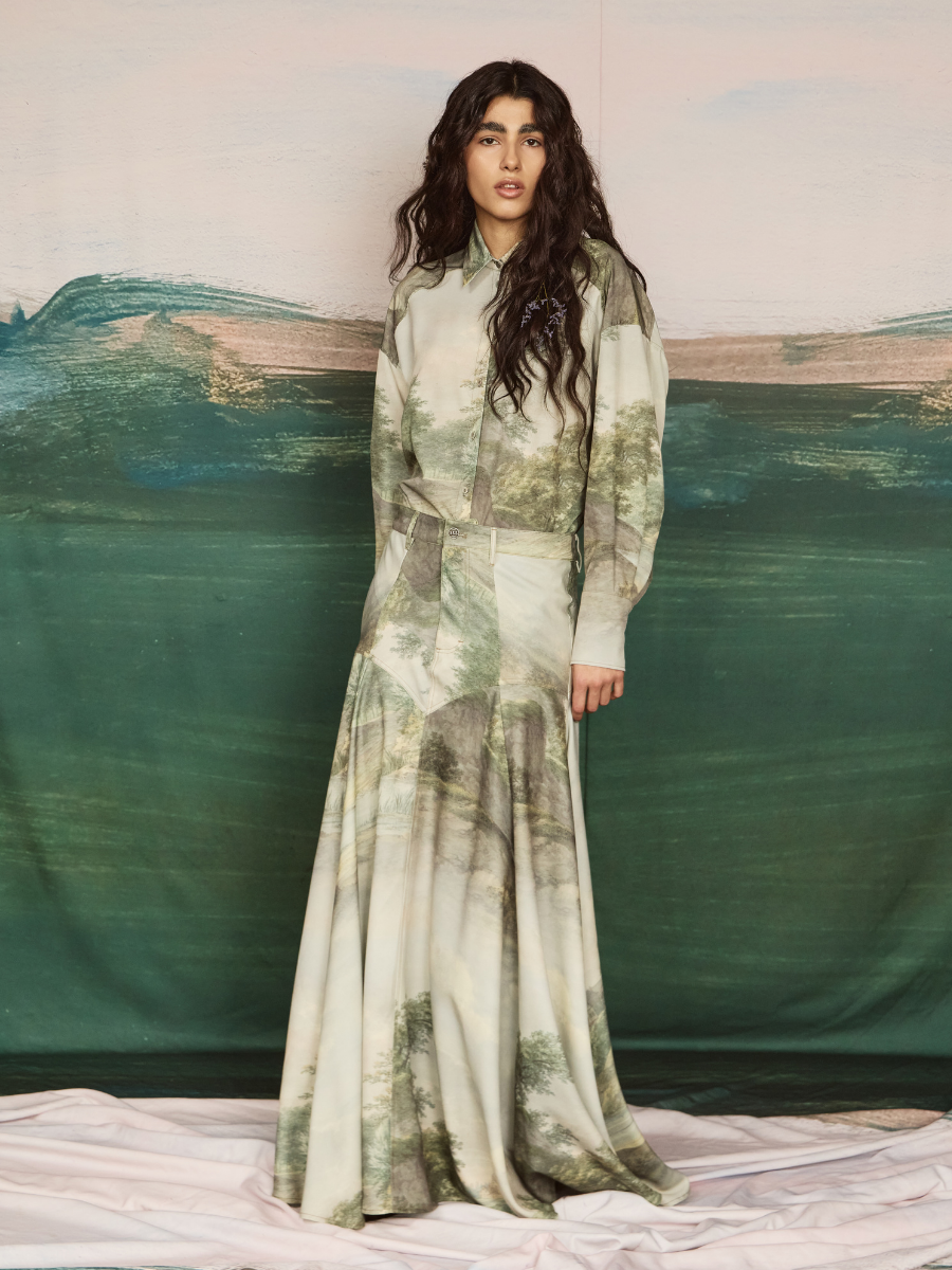 Godet Skirt - Meadow