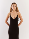 DELICATED EVENING DRESS - BLACK