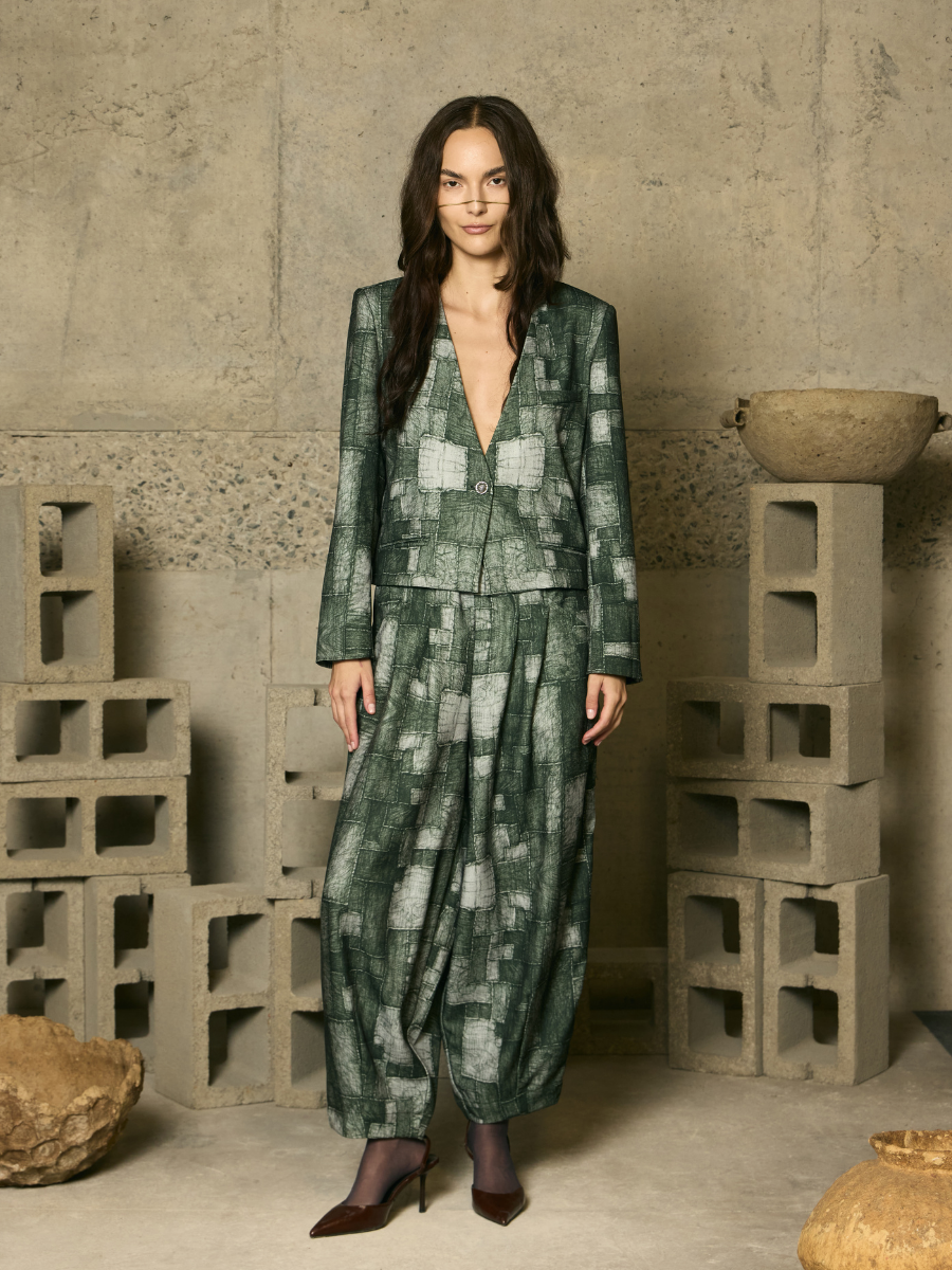 Balloon Pants - B&W Patchwork