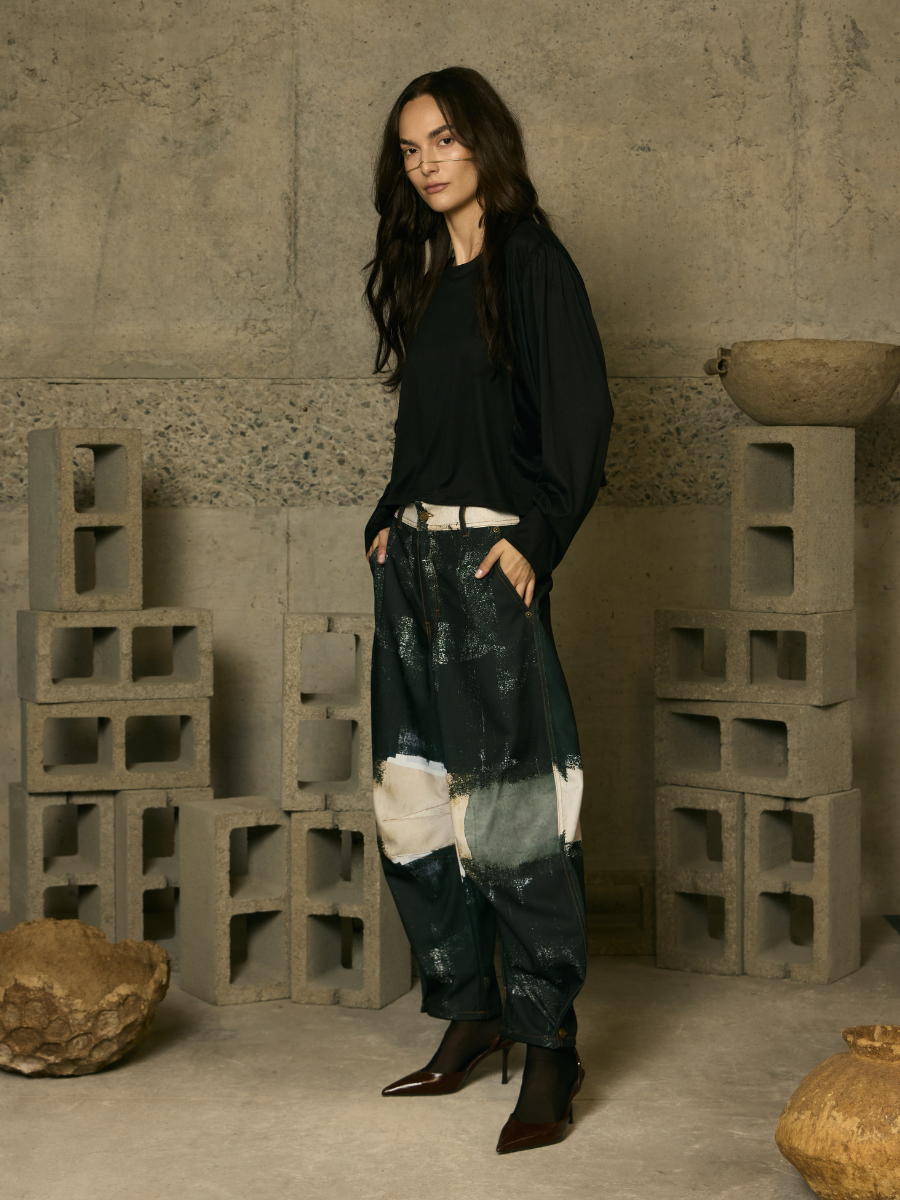 Barrel Pants - Black Paint