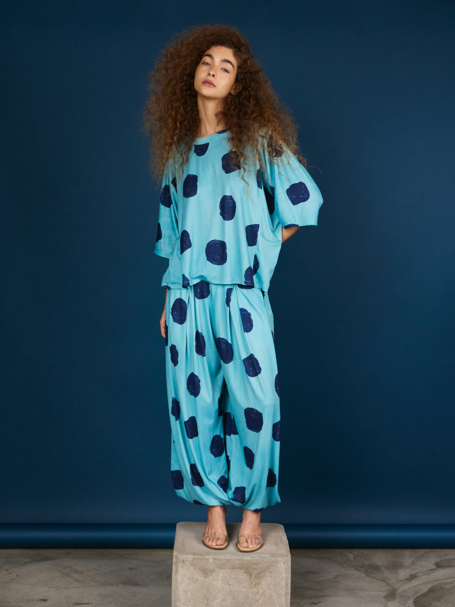 Comfy Pants - Blue Dots