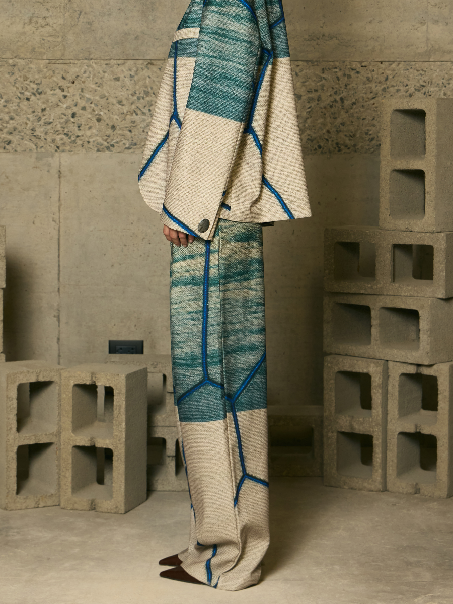 Deep Pleated Pants - Red