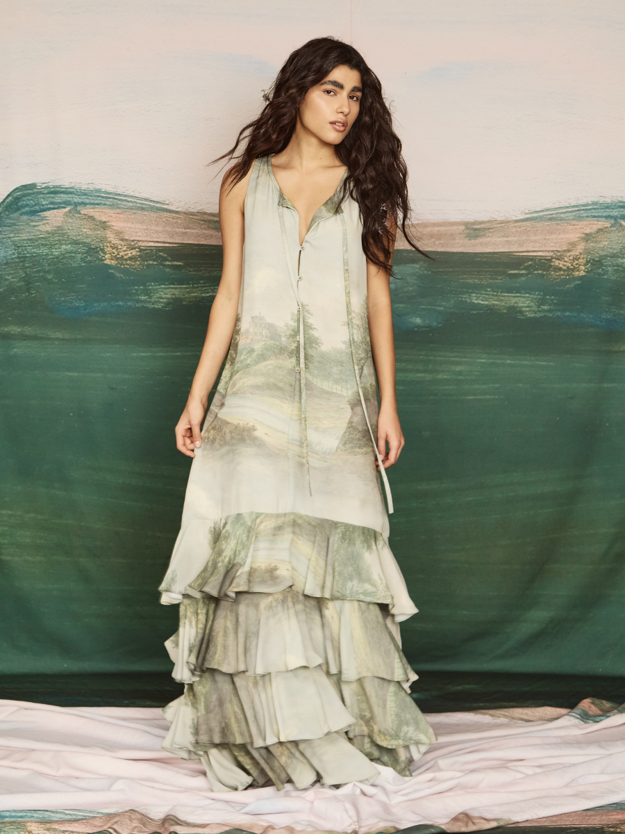 Ruffled Dress - Meadow