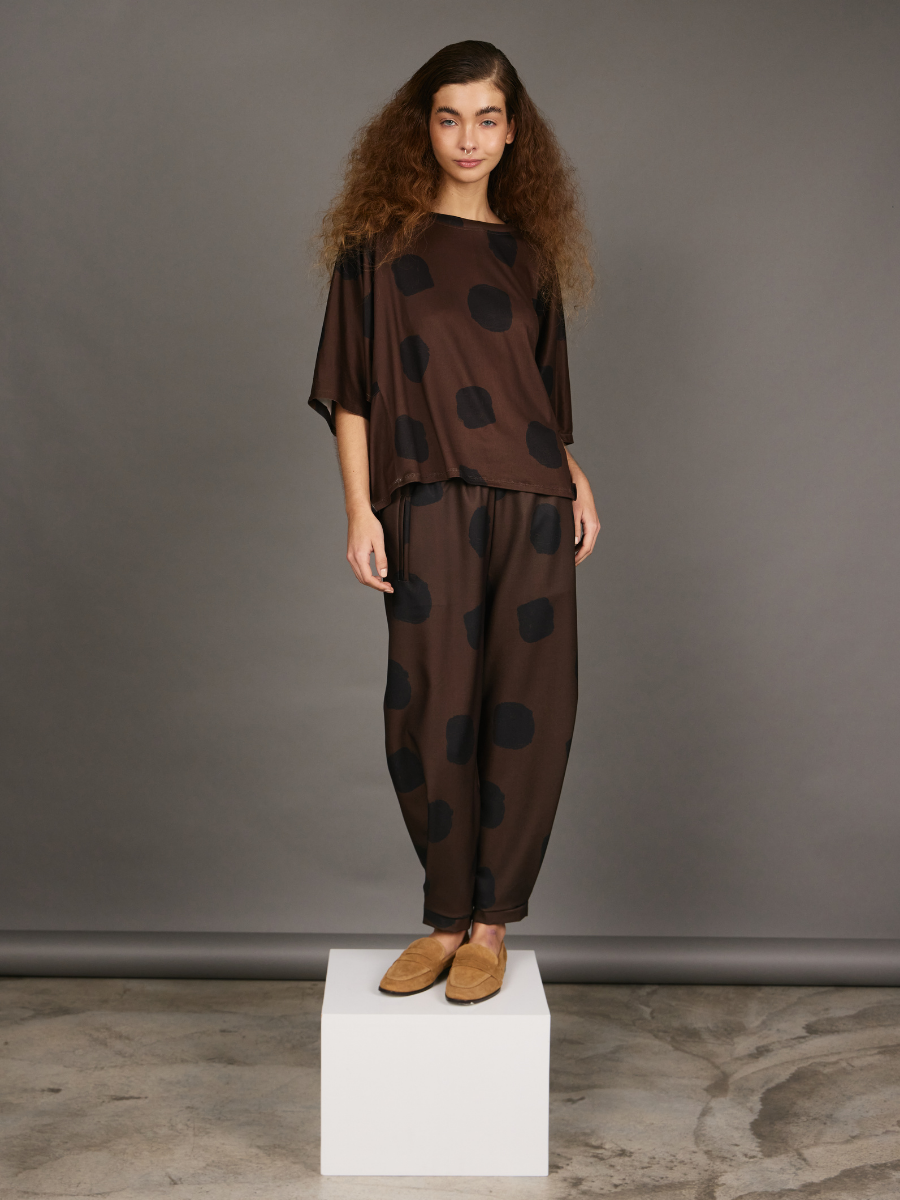 Jogger - Mocha Black Dots