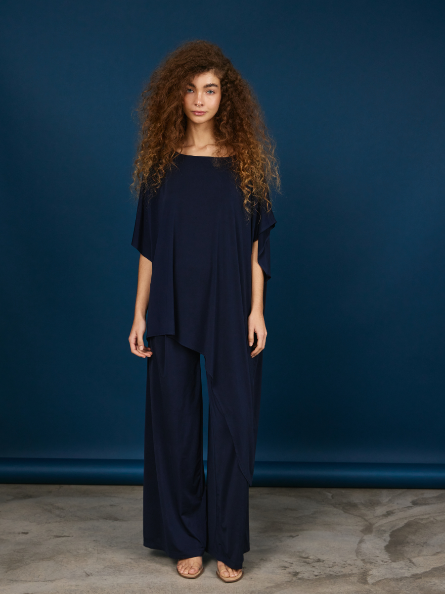 Asymmetric Top - Navy Blue