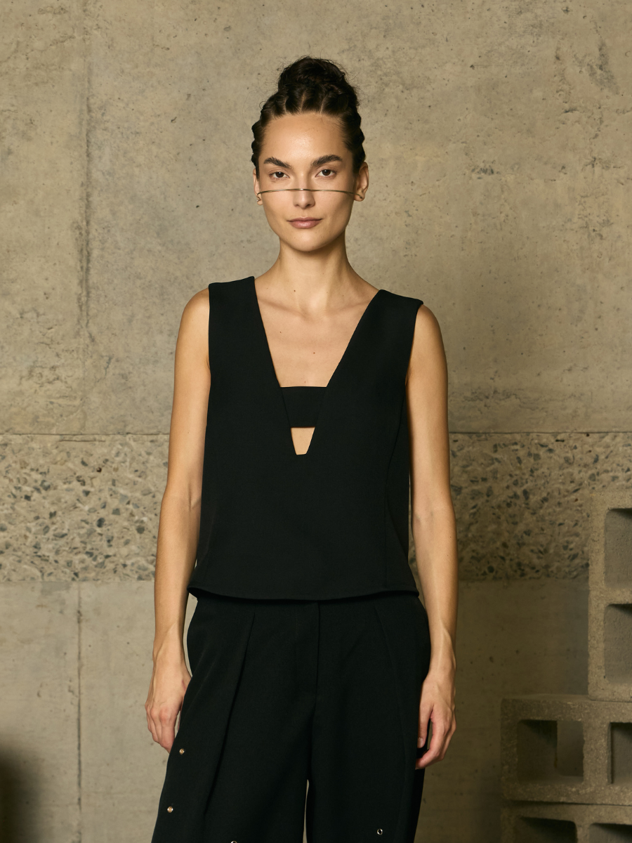 Structured Top - Black