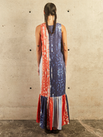 LONG DRESS WITH STEEL SLEEVES	- TRICOLOR CRAYON